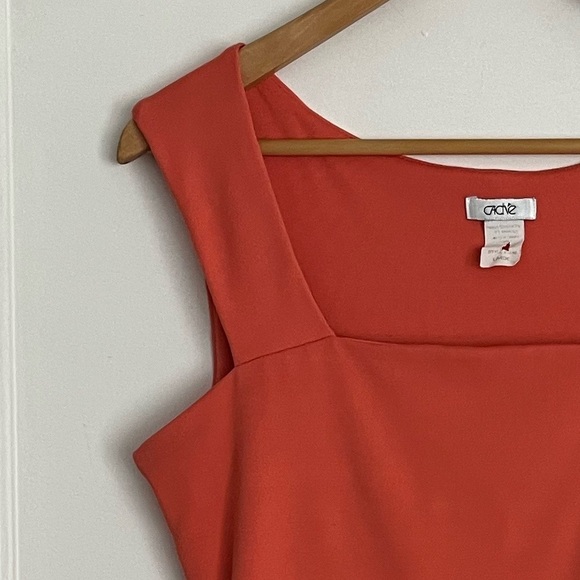 Cache Tangerine elevated Tank top. Soft stretchy wide shoulder straps. LARGE - Picture 4 of 8